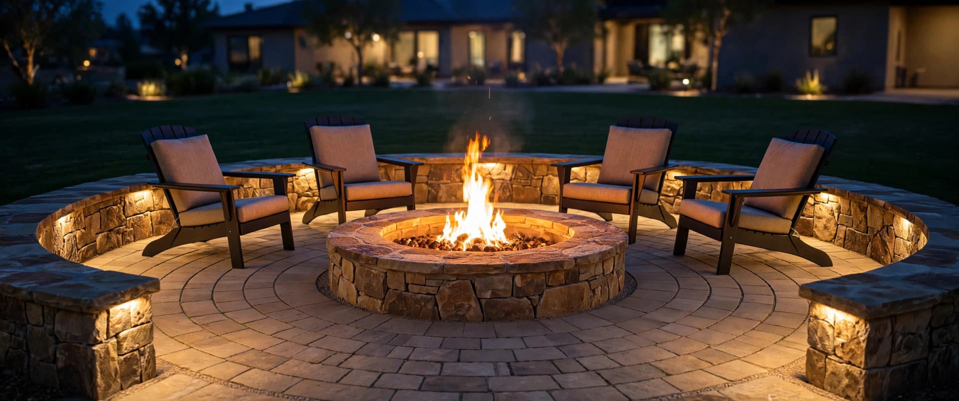 A Fire Pit Designed Around the Gathering Space